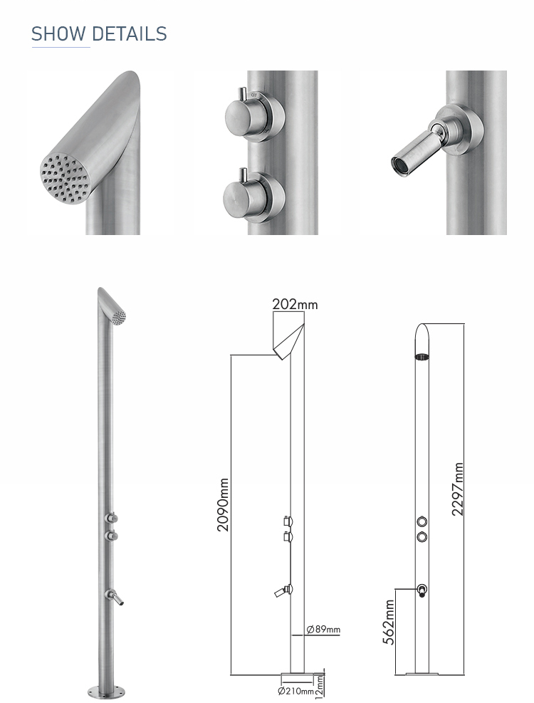 Душ з нержавіючої сталі SS1092 详情
