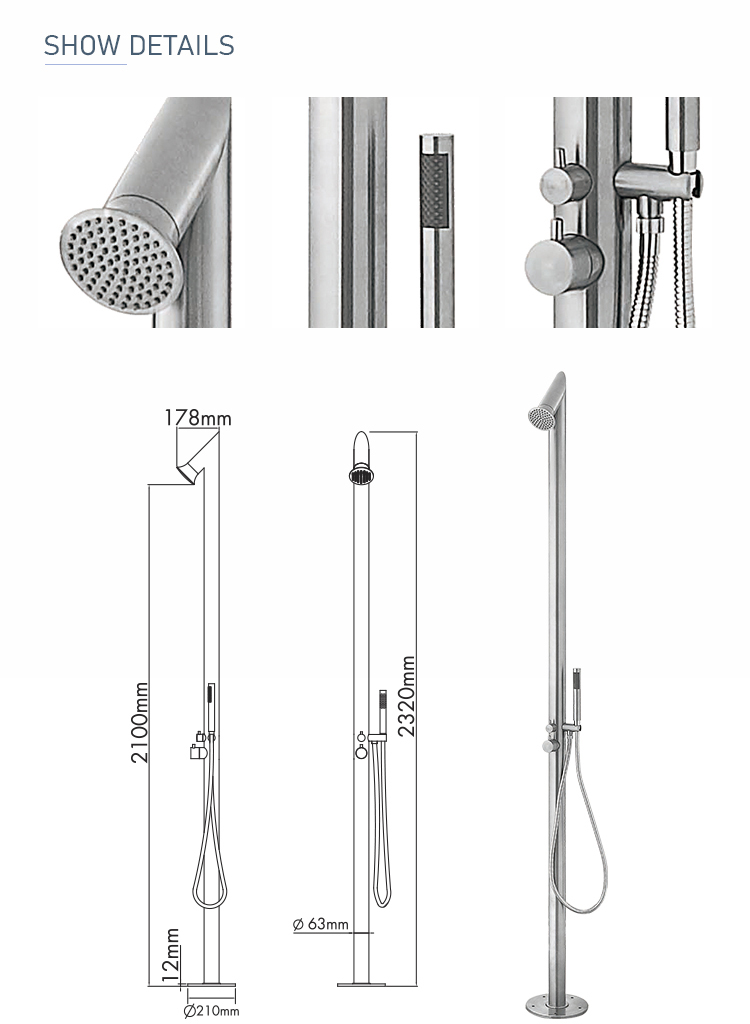 SS1093 Doccia in acciaio inox 详情