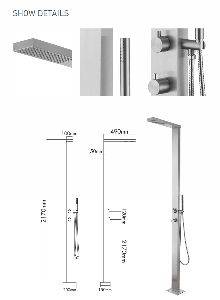 Ducha de acero inoxidable SS1100